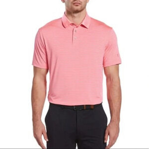 PGA Tour Striped Golf Polo Performance Shirt